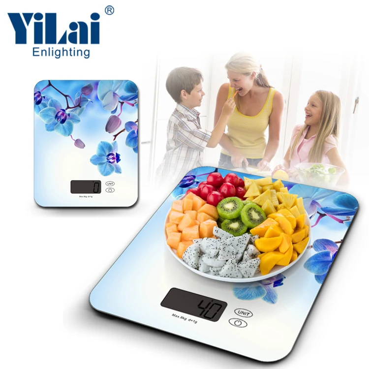 Waterproof glass surface digital electronic kitchen weight egg food scale chicken weight glass with LCD display