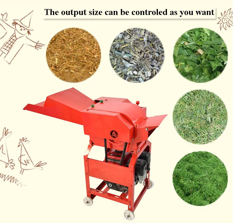 home use chaff cutter machine 4/8 blades chaff cutter
