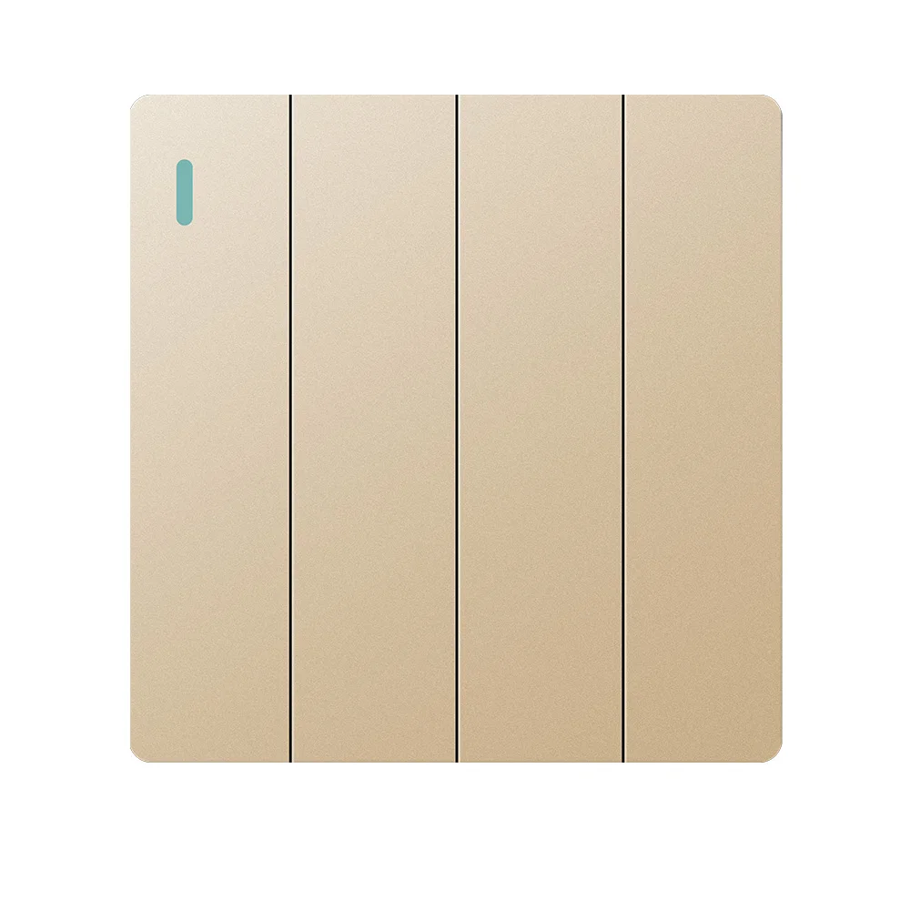 OEM 4 Gang 1/2Way Wall Light Electrical Switch 16A PC Panel ON OFF Home Power Rocker Push Button Switch