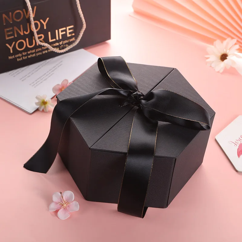 Custom Logo Scatola Di Carta Gift Paper Packaging Boxes Hexagon Box
