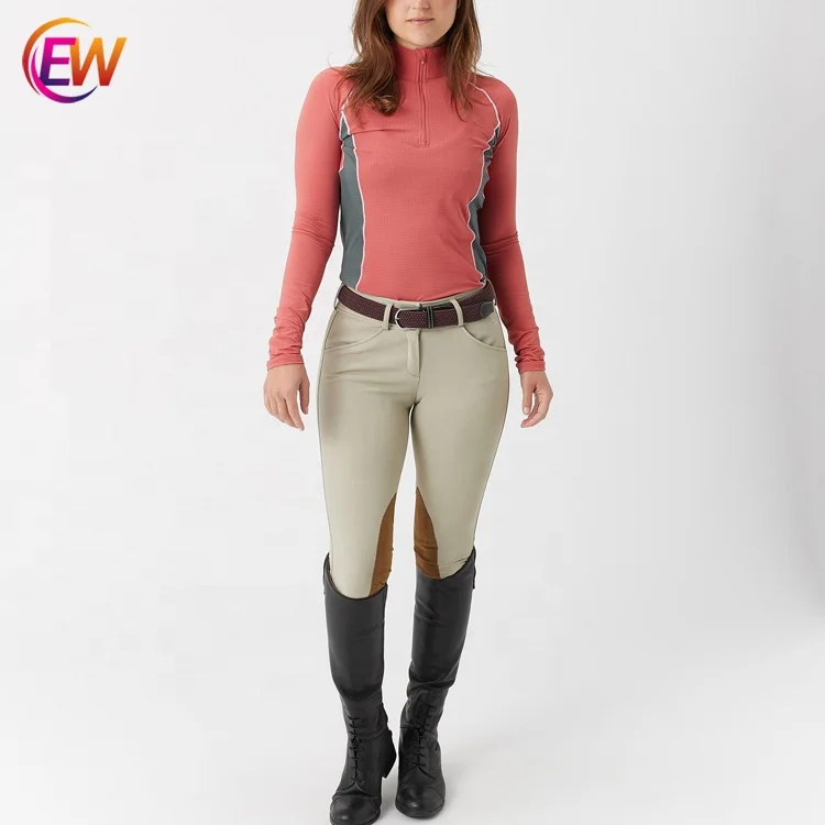 China Manufacturer Women Sport Fashion Horse Riding Equestrian  Shirt