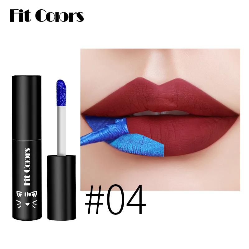 Waterproof Lasting Lip Glaze Matte Staying Base Color Lip Tinting Tear Off Liquid Lipstick Peel-off Lip Stain Fit Colors Blue 5G