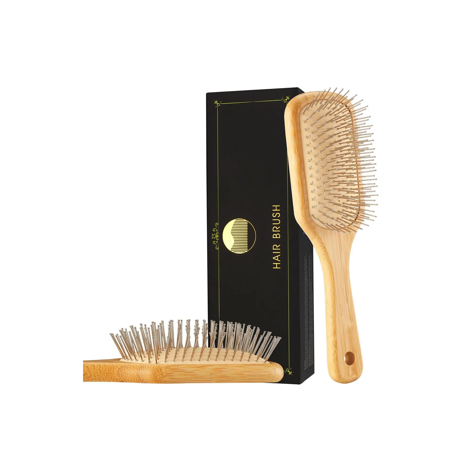 
Popular Stainless Steel Comb wooden bamboo hair brush Brush Grooming Scissors Gift Set 