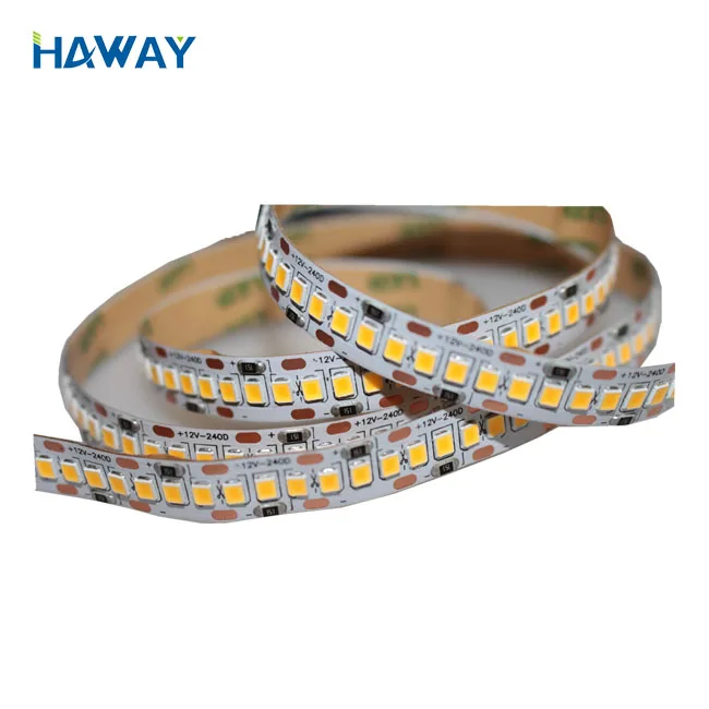 2019 new product   2835   12V   240leds/ m   super brightting  white /Warm White 12mm  LED Flexible Strip light