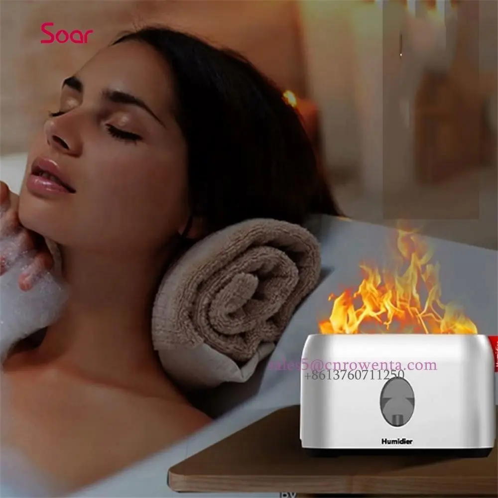 Bedroom Humidifiers Travel Super Quiet Humidifier Flame Special Effect Mini Desktop Humidifier Flame For Small Room