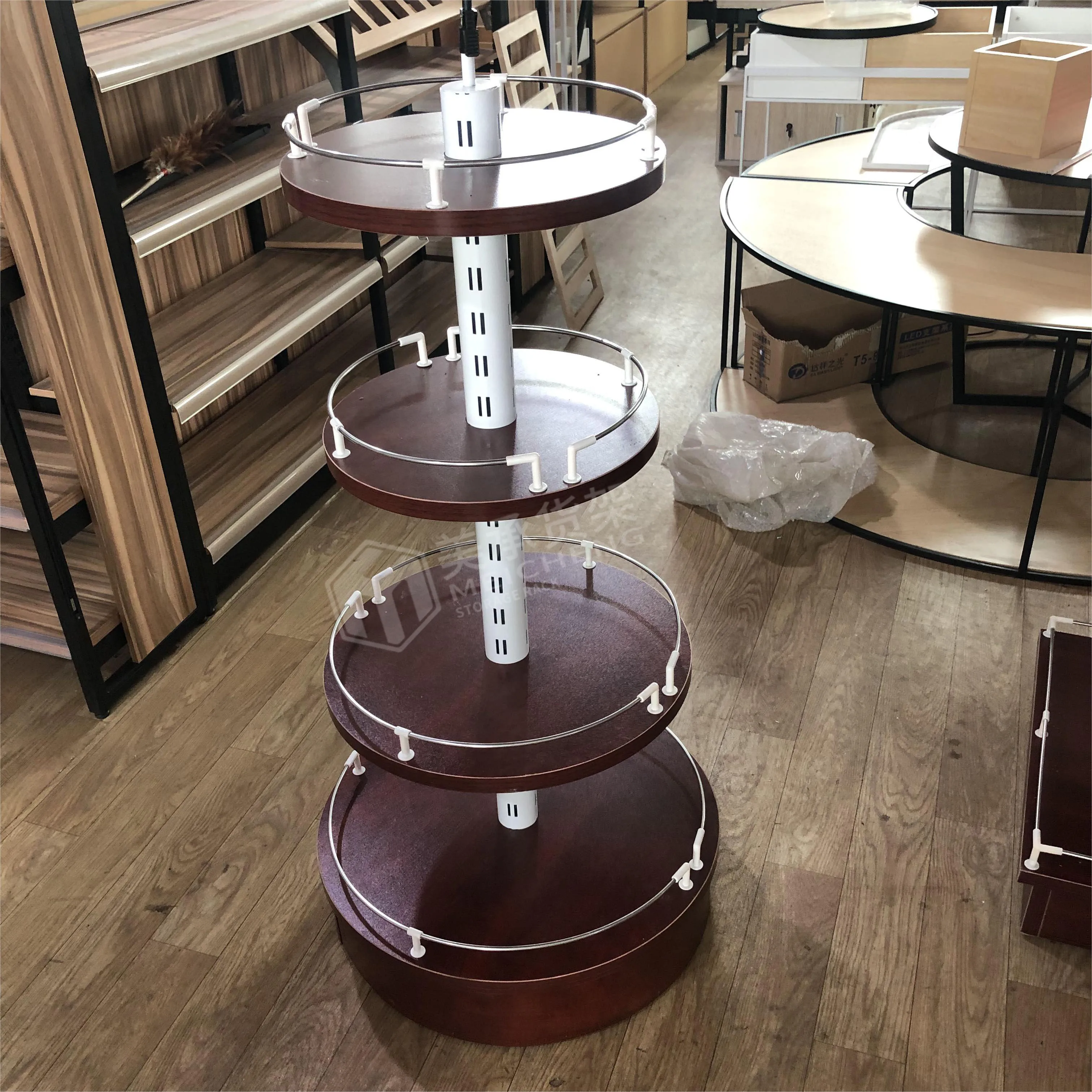 Meicheng Supermarket Retail Display Racks Promotional Display Round Product Display Stand