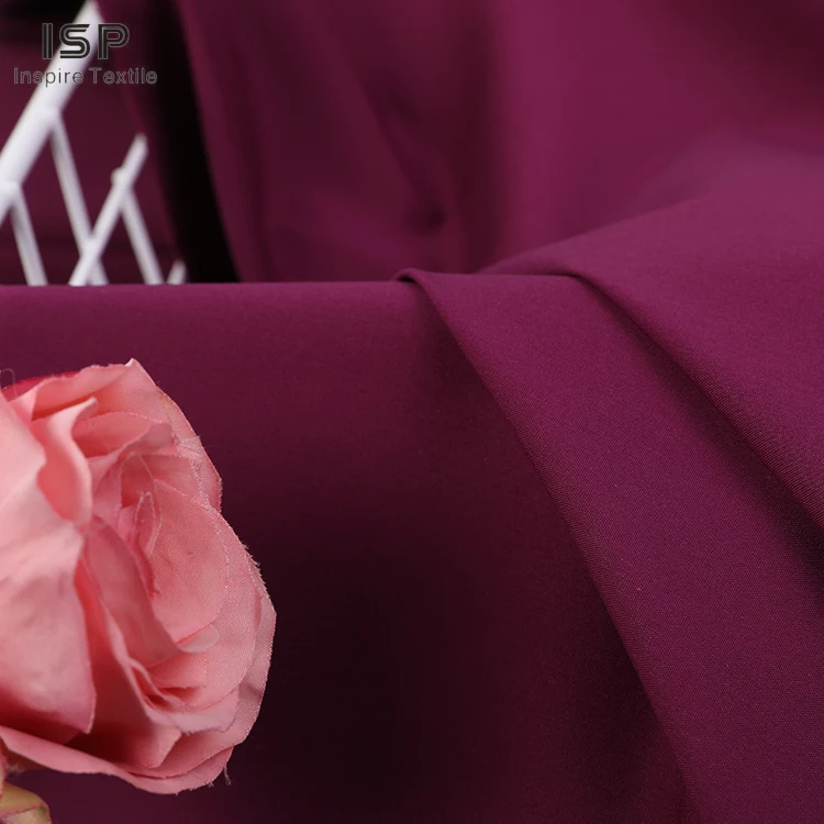 Manufacturer plain solid dyed designer nylon 65%C 32%N 3%S wholesale cotton fabric