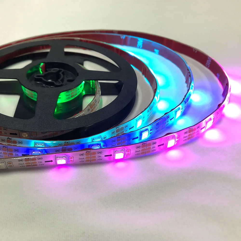 Led Manufacturer WS2812b 30leds/m 5m Rgb Digital Led Strip Flexible Dream Color Pixel Led Strip