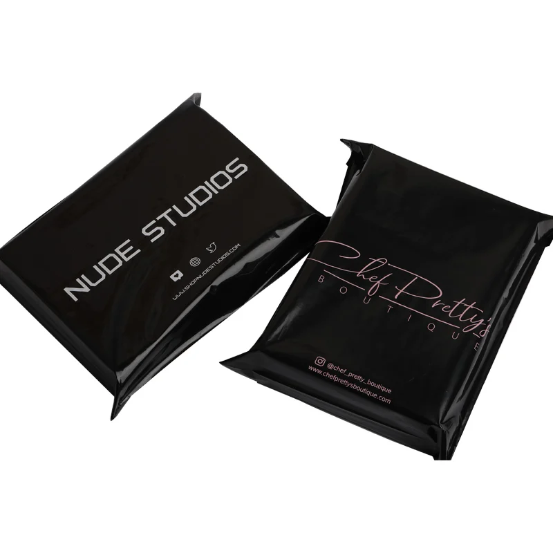 Black Custom Printed Poly Mailers Plastic Shipping Mailing Bag Polymailer courier bag