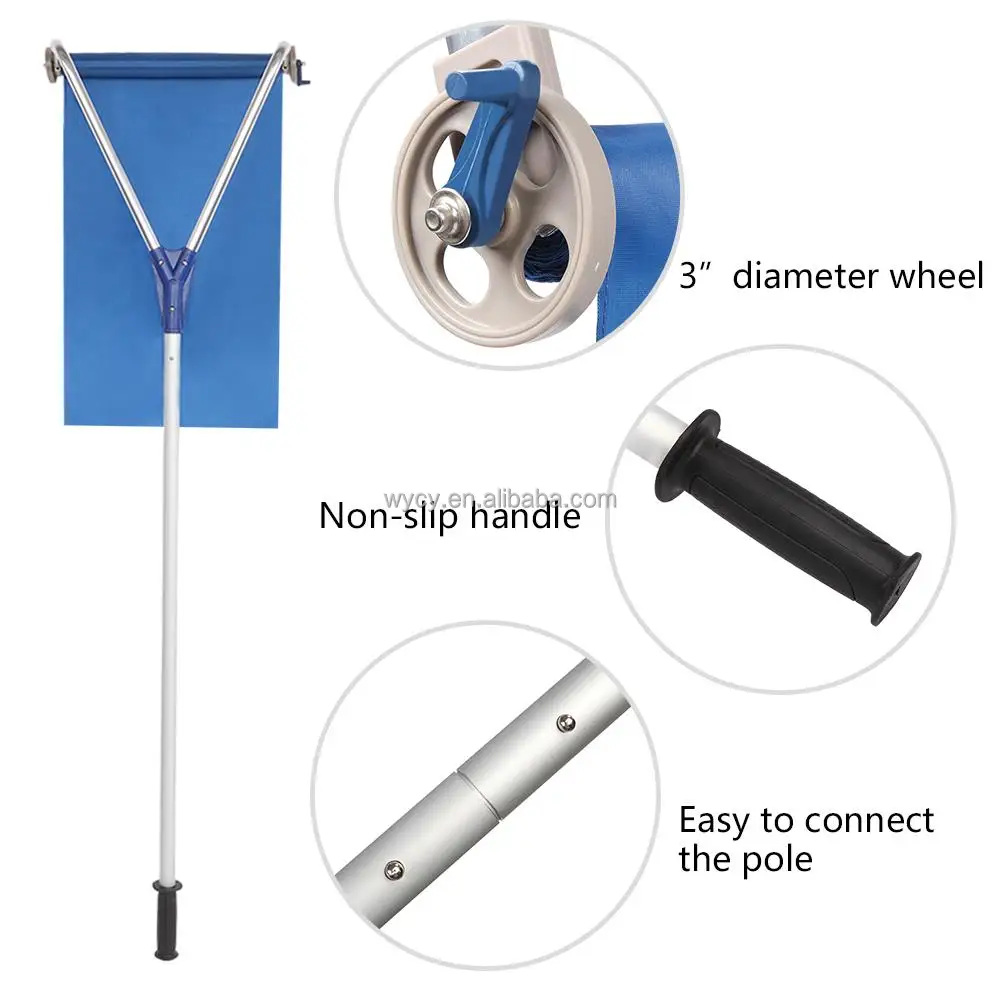 Snow Removal Roof Rake with 21feet extendable aluminum handle