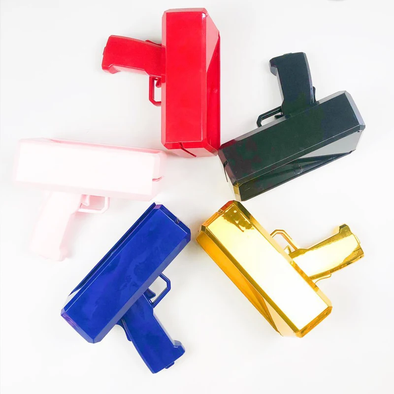 Cash Cannon Super gold Money Gun Fashion Toy Make It Rain Money Gun Red Christmas Gift Toys Pistol Children with OEM logo