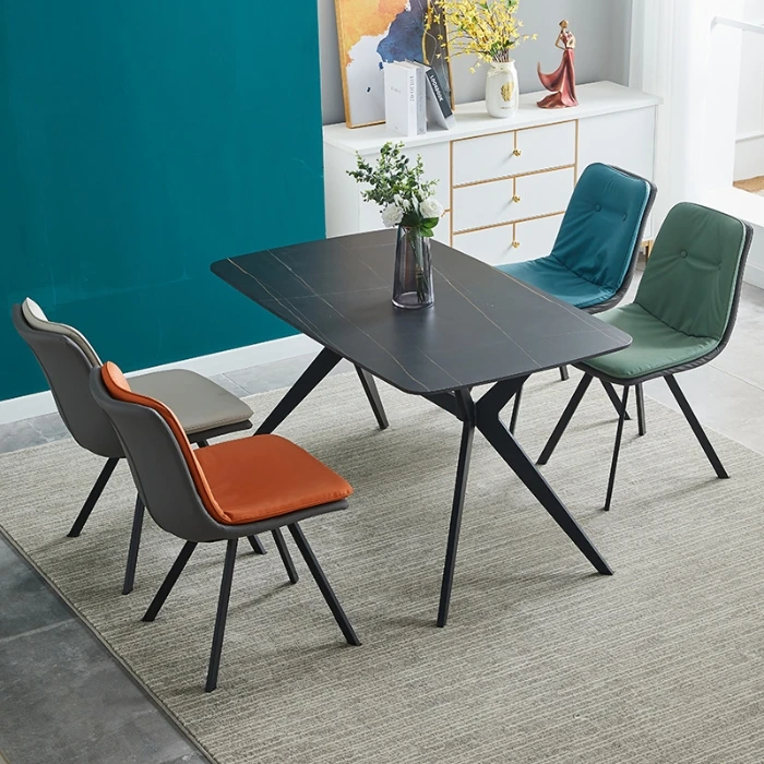 Manufacturer Direct Sets White Color Dinning Long Narrow Dining Table