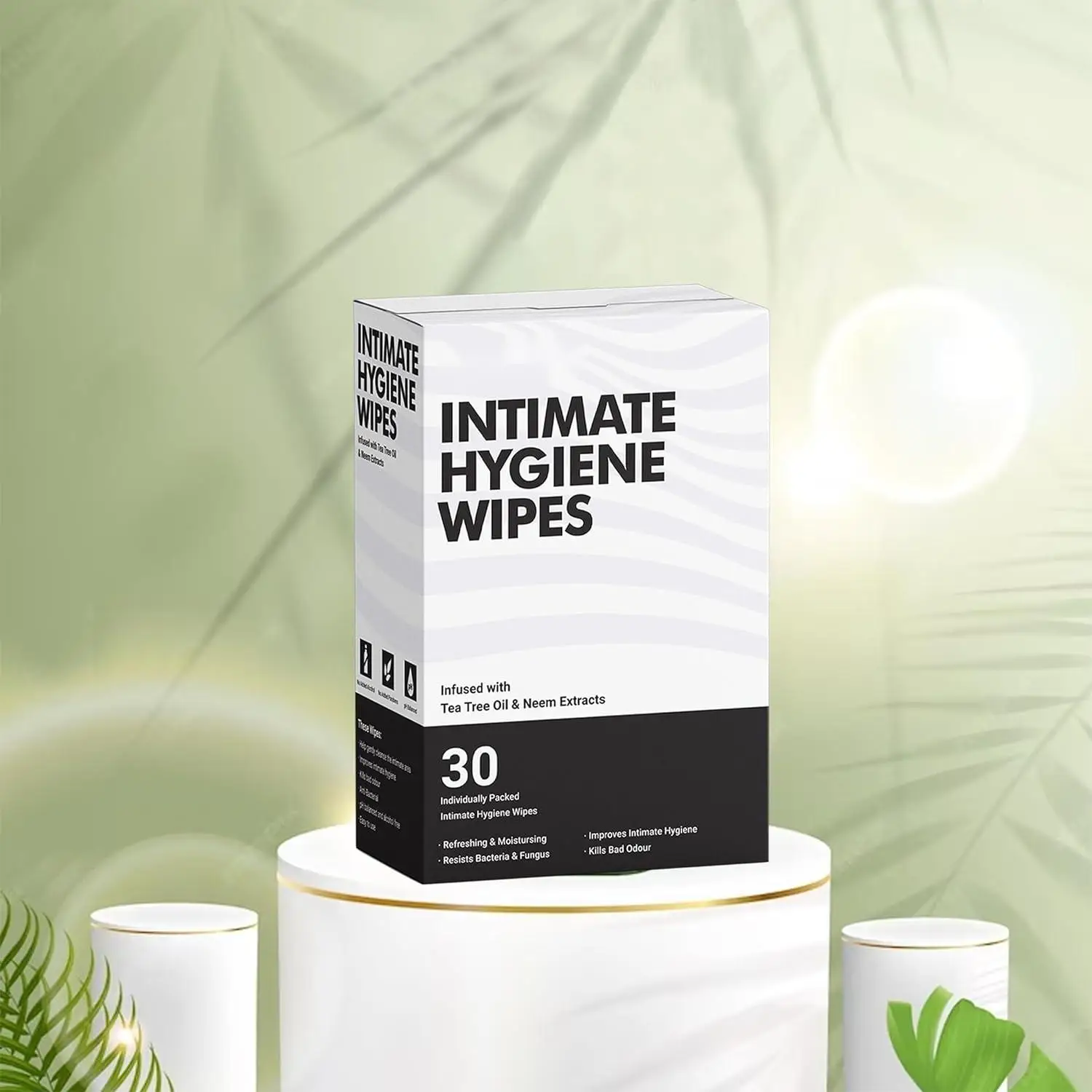 Wholesale Low MOQ Organic Feminine Care Wipes Single Flushable Wipes Individually Wrapped for Adult Women Cleaning