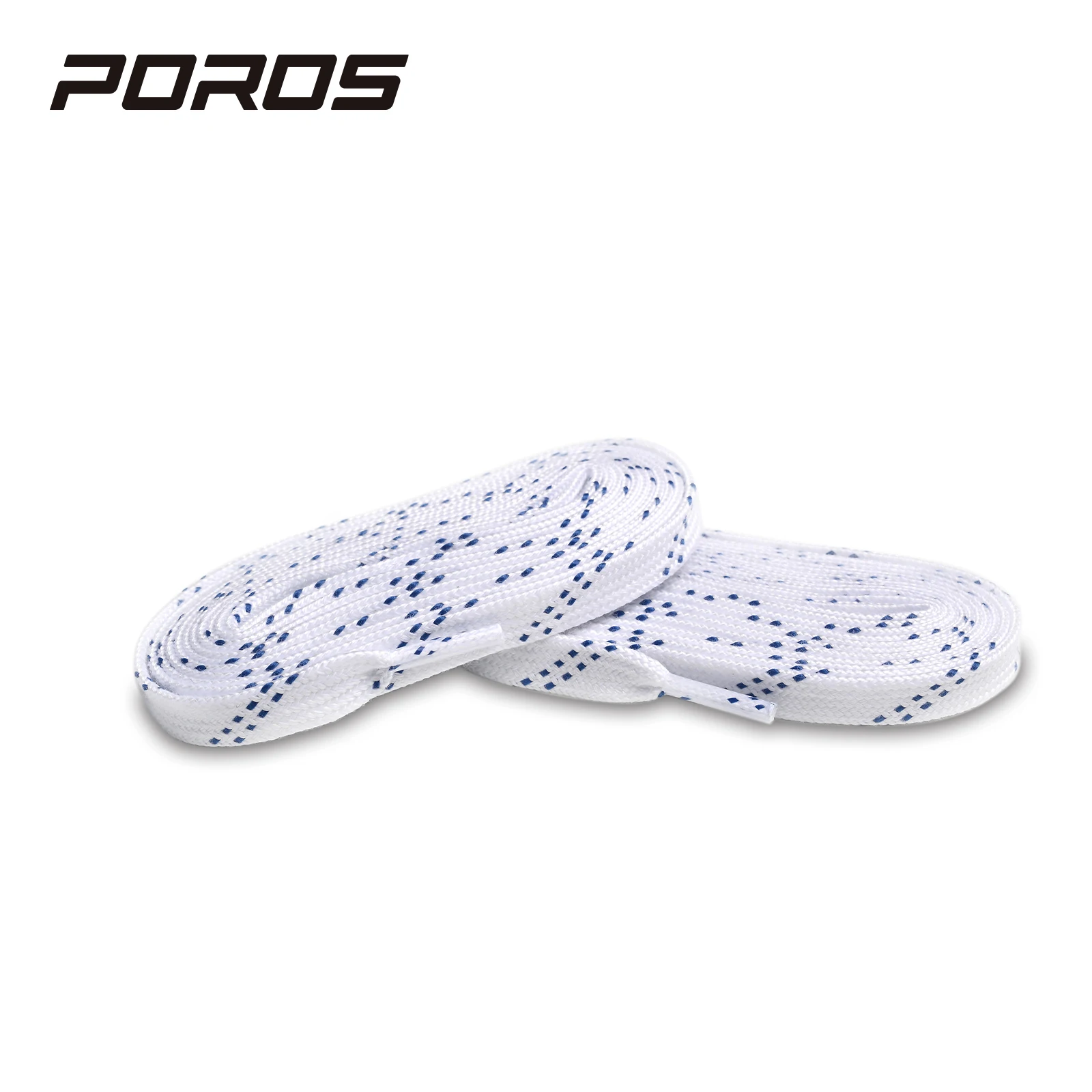 POROS wholesale and OEM Ice Hockey Skate Laces Waxed molded filed street Roller Blading Skating Quality Cotton