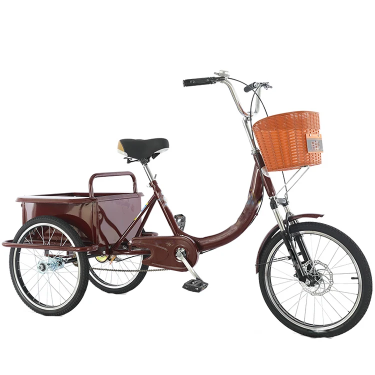 Wholesale 3 wheel adults tricycles three wheel hot selling Chinese adult pedal tricycle aluminum  adult e bikes with good