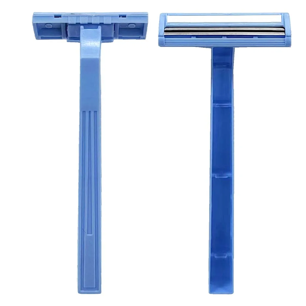 Twin blade stainless steel shaving razor for man