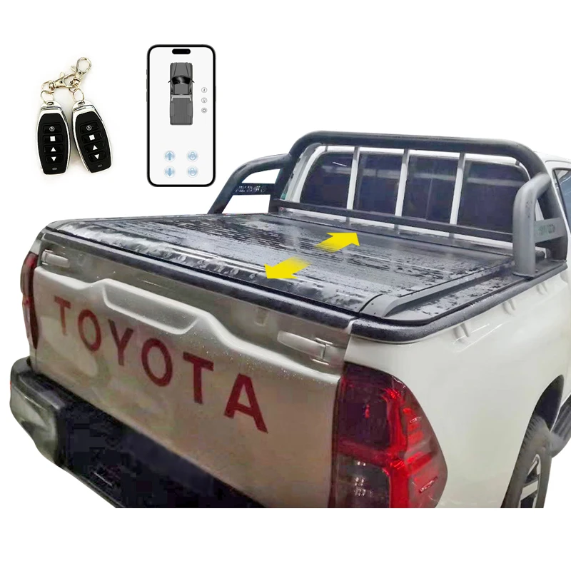 Zolionwil Roll Up Truck Bed Pickup Electric roller Lid Retractable Tonneau Cover For TOYOTA HILUX REVO ROCCO VIGO TACOMA SR5