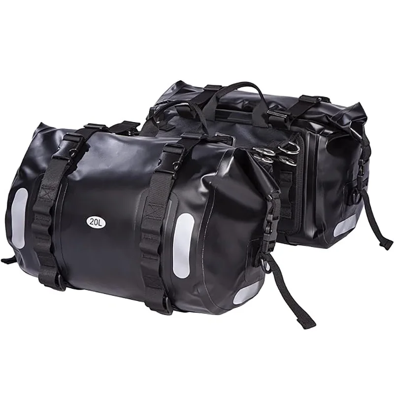 ODM OEM 500D PVC Waterproof Bag Motorcycle Saddlebag Bag Motor Side Bag