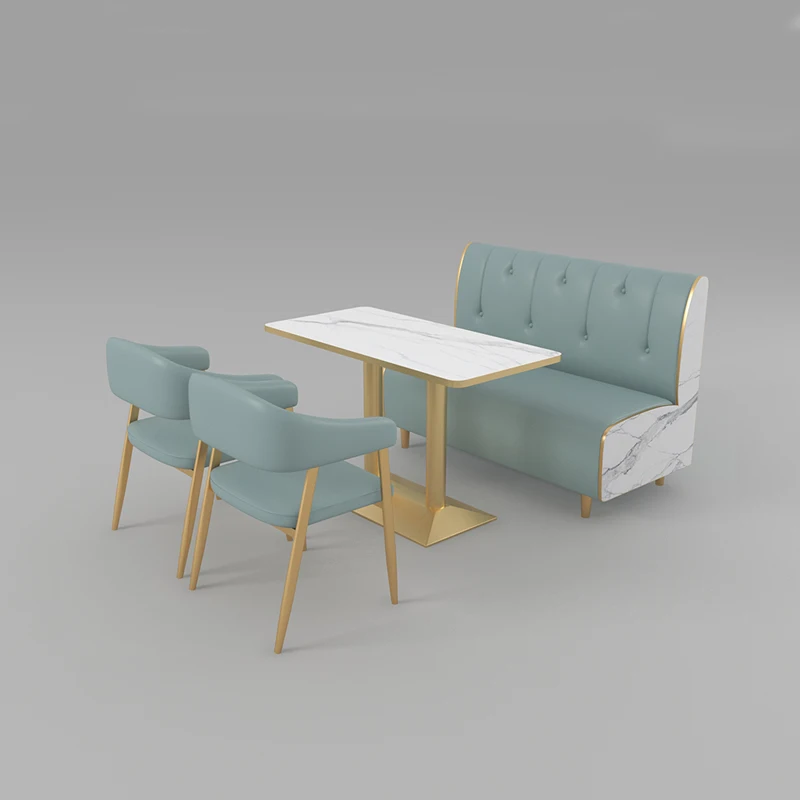 Оптовая продажа современный простой модный обеденный стол с белым мраморным верхом коммерческая мебель для ресторана кафе и Набор