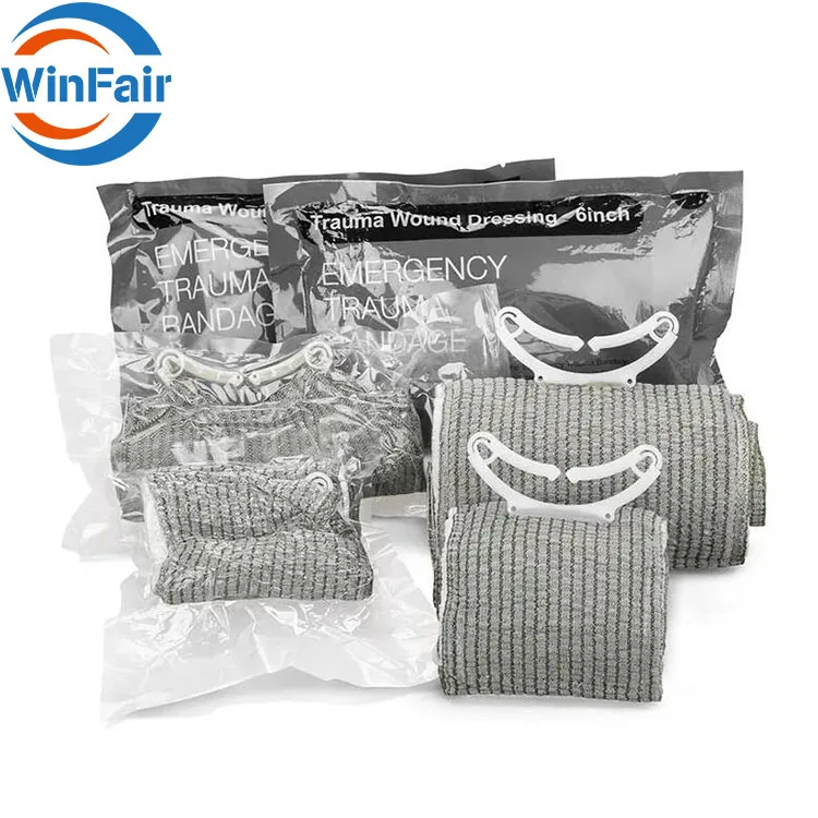 Win Fair First Aid Israeli H Trauma Traumatic Wound Dressing Emergency Hemostatic Bandage 6 Inch Madicare Israeli Bandage