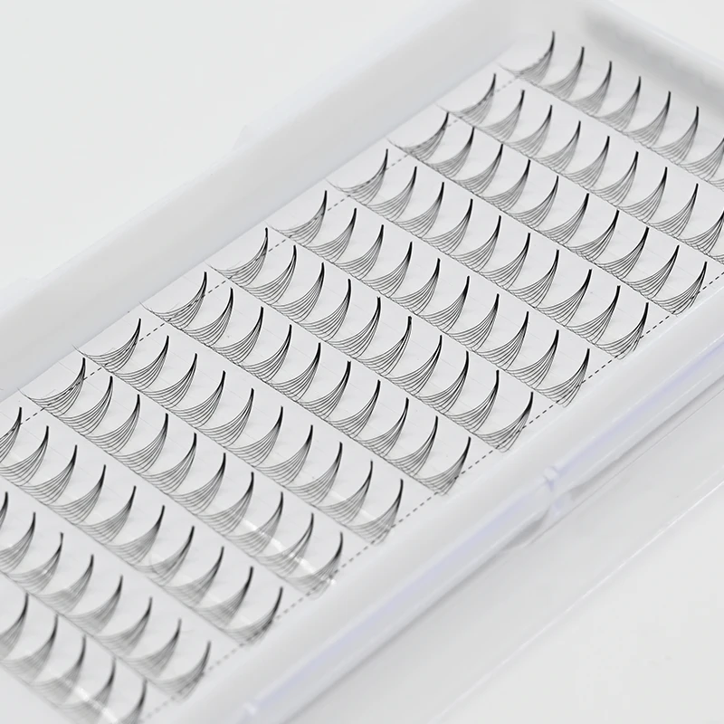 High Quality 3d 4d 5d 6d 7d 8d 9d 10d 0.07 D Curl Korean Pbt Wholesale OEM Eyelash Dark Black Premade Volume Lash Extensions