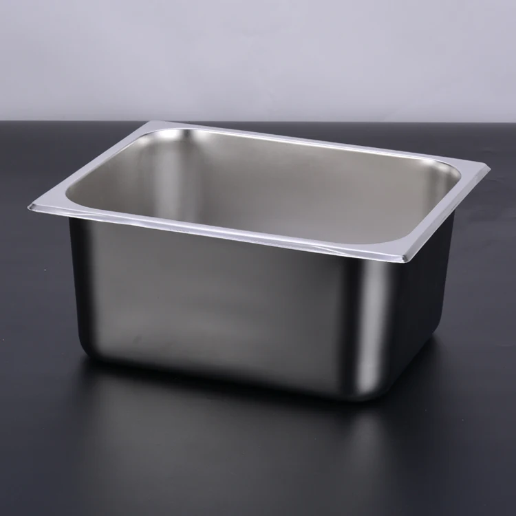 Ice Cream Gn Pan 1/9 1/6 2/3 Stainless Steel Steam Table Food Pan Gn Catering Buffet Container Tray Gastronorm For Restaur