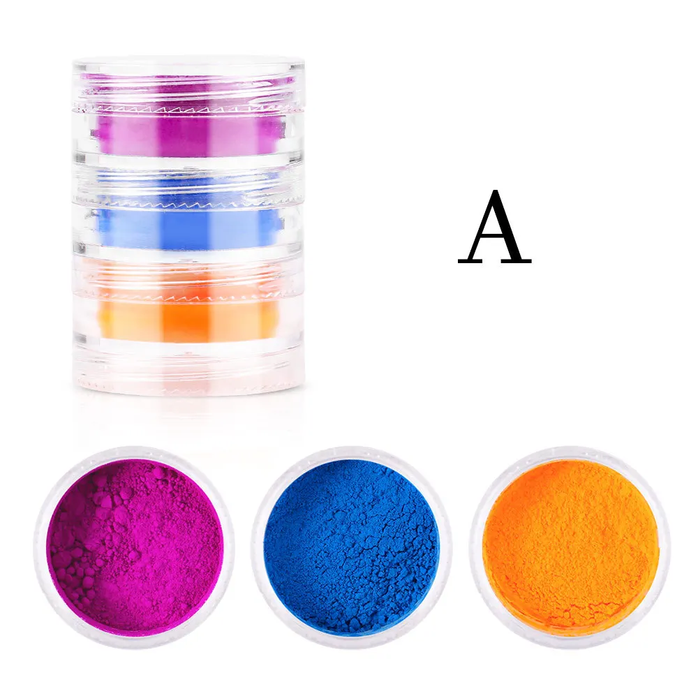 Acrylic Luminous Fluorescent Powder Glow In the Dark Nail Art Pigment Fluorescent Powder Manicure DIY Nail Art Decorations