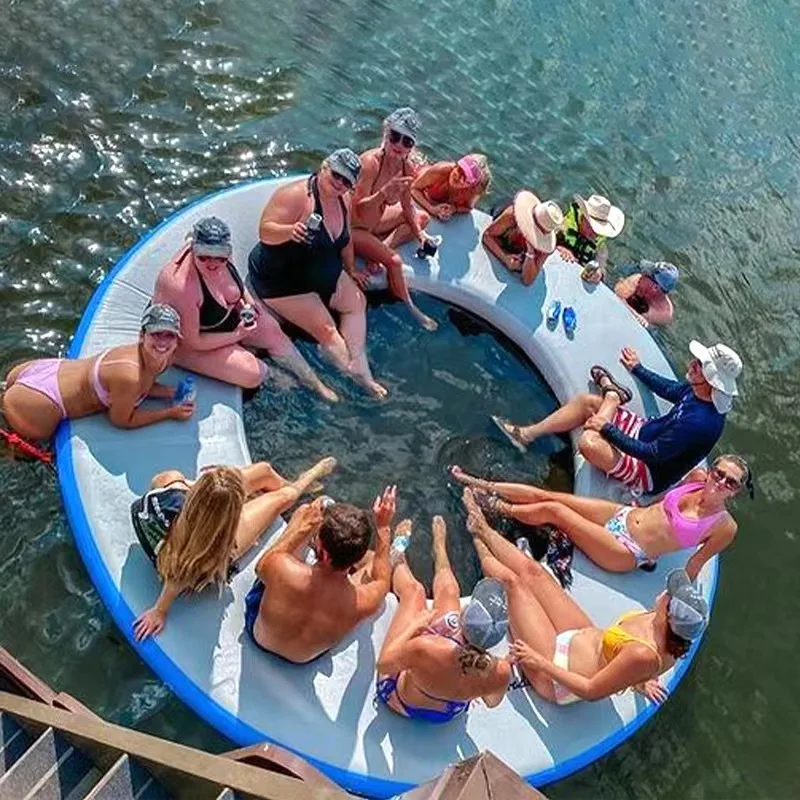 Заводской Лидер продаж, портативный плавающий водяной гамак, шезлонг, надувной водяной гамак с сетчатым центром для яхт-вечеринок
