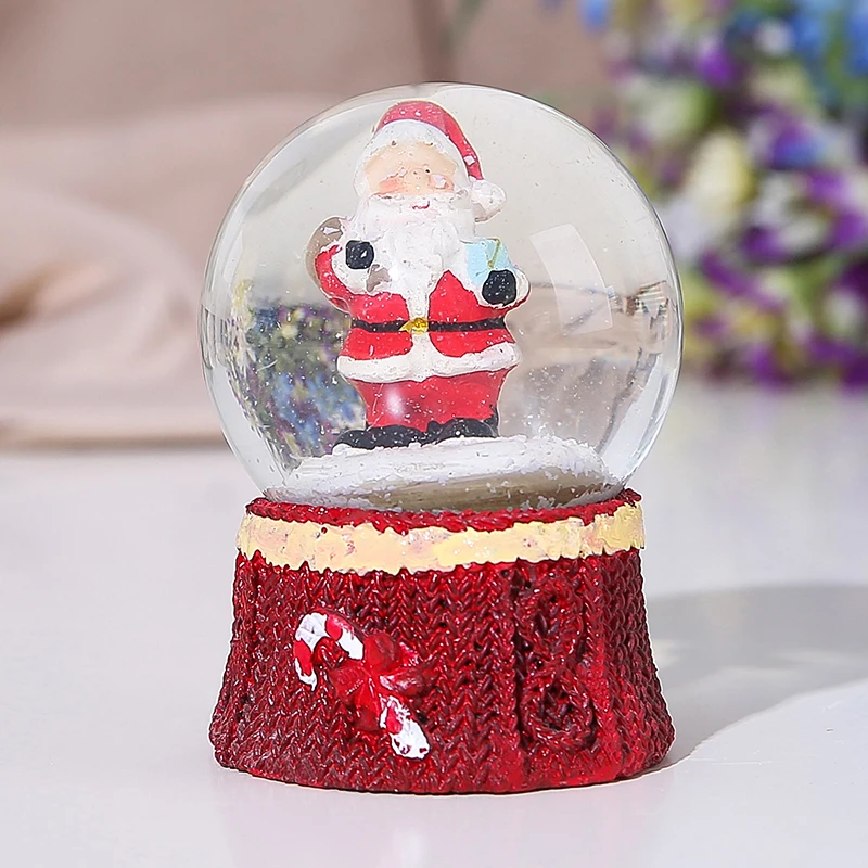 OEM Wool Design Decoration with Christmas Snowball Snow Ball Home Decoration Water Globe