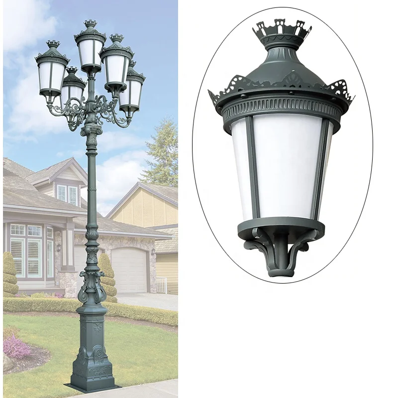 DAHENG Outdoor Hight Quality decorative LED Light Classic Pathway Light and Pole aluminum garden lamp