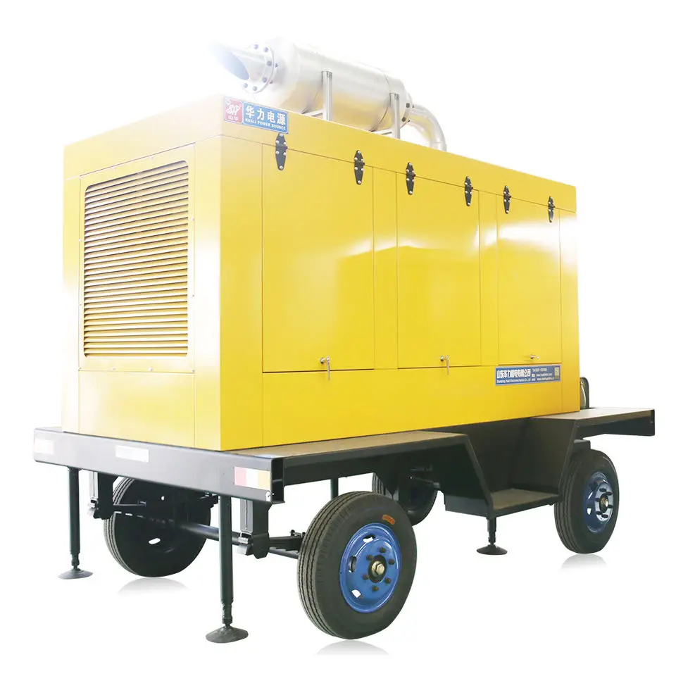 300kw/375kVA Trailer Type Mobile Electric/Power/Diesel Generator for Outdoors Construction