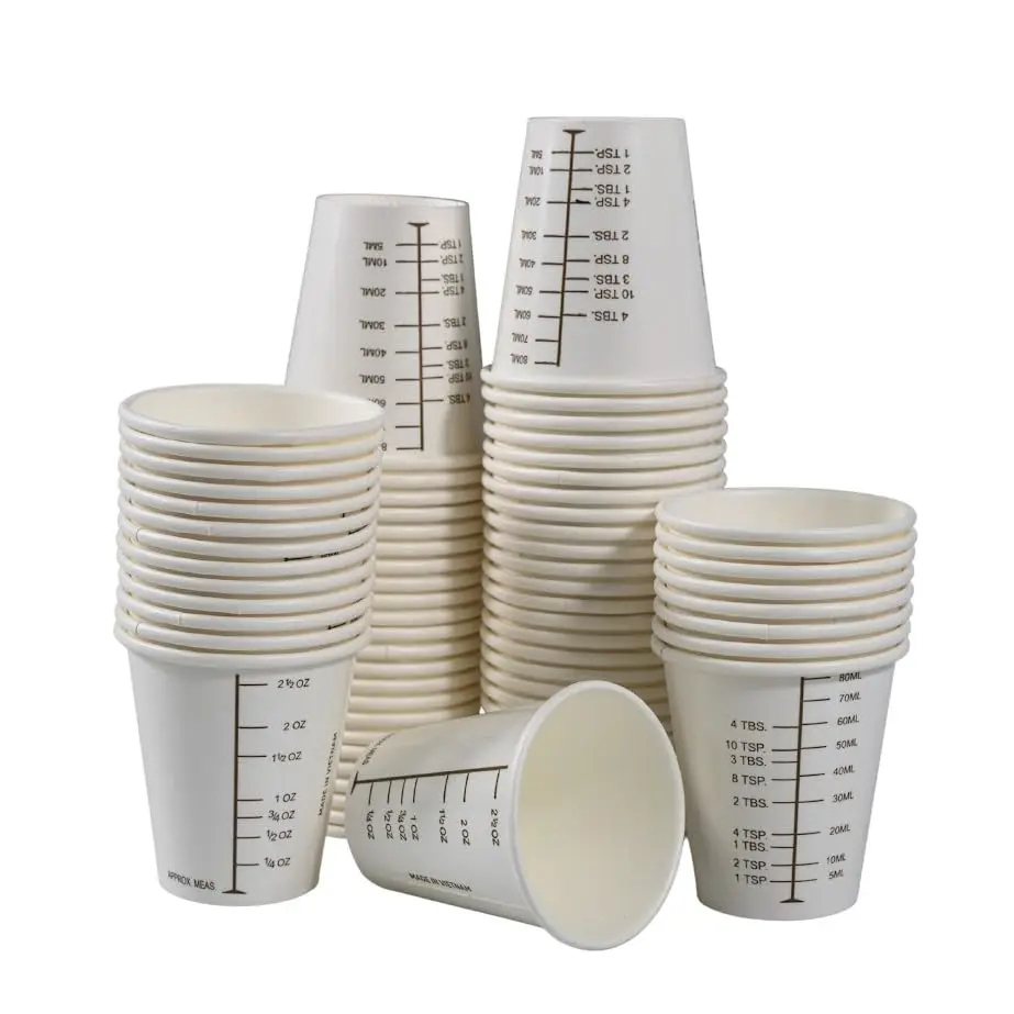Disposable Medical Paper Cups for Medication Use Health Food Paper Cups with PE Paint Coat PLA Material Carton Features