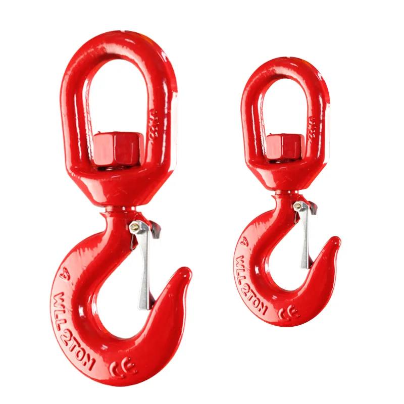 Competitive Price Adjustable Stainless Steel Eye Sling Crane Hook Alloy Steel Forged Lifting Swivel Hoist Hook