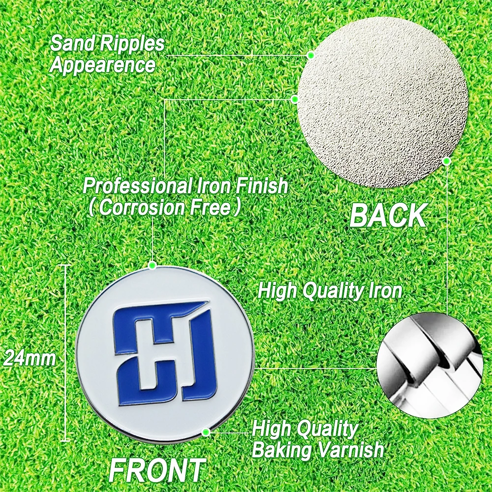 PRIMUS GOLF Best Price Various design Novelty Ball Markers 25mm 30mm Metal Magnetic Golf Ball Marker Golf Hat Clip