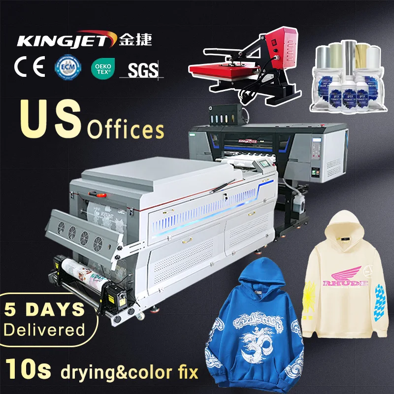 Kingjet 60cm multifunction printer i3200 popular dtf machine printer