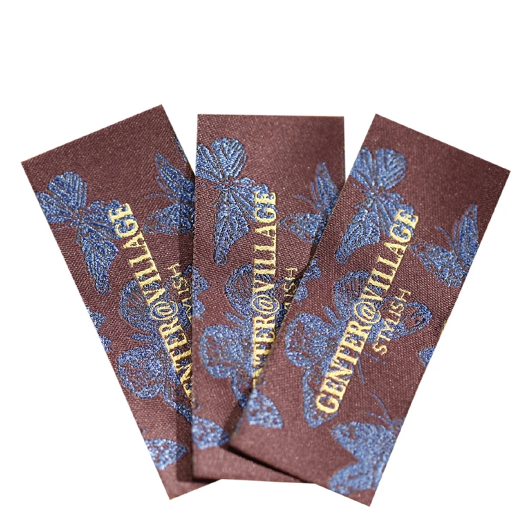 Customized Woven Clothing Tag Garment Tag Neck Cotton Cloth Size Brand Logo Woven Labels Clothing Tags Label Clothing Label