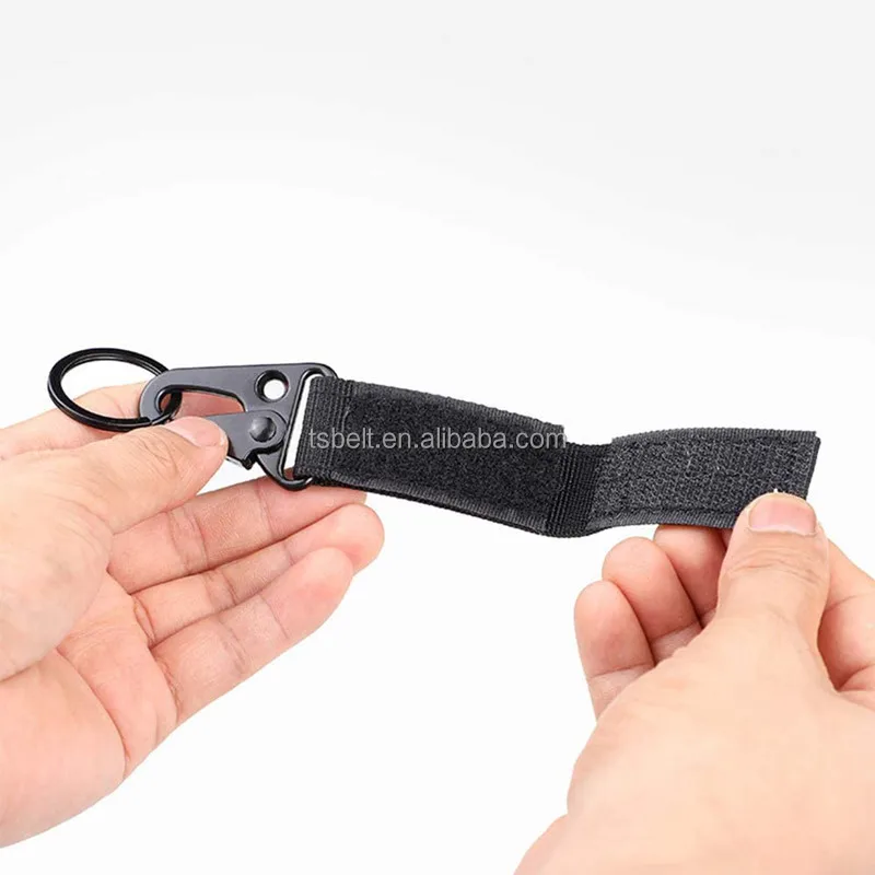 Factory Outdoor Belt Keeper With Carabiner Clip Hook Loop
