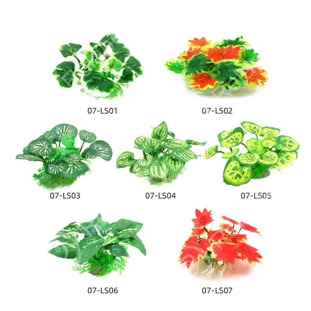Wholesale Artificial Plastic Plants Mini Aquarium for fish tank decoration aquarium accessories De Plantas Acuario