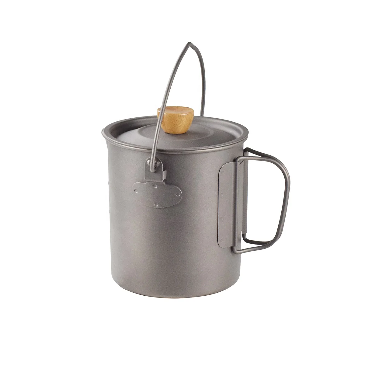 750ml Titanium French Press Coffee Cup with bail handle for outdoor camping