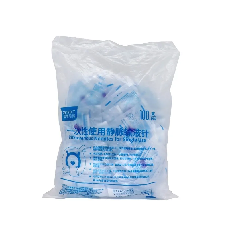 Veterinary infusion professional disposable intravenous infusion needle nutrition infusion set with needle for animal use