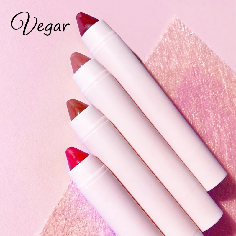 Lip makeup wholesale long lasting vegan custom logo creamy pink lip crayon