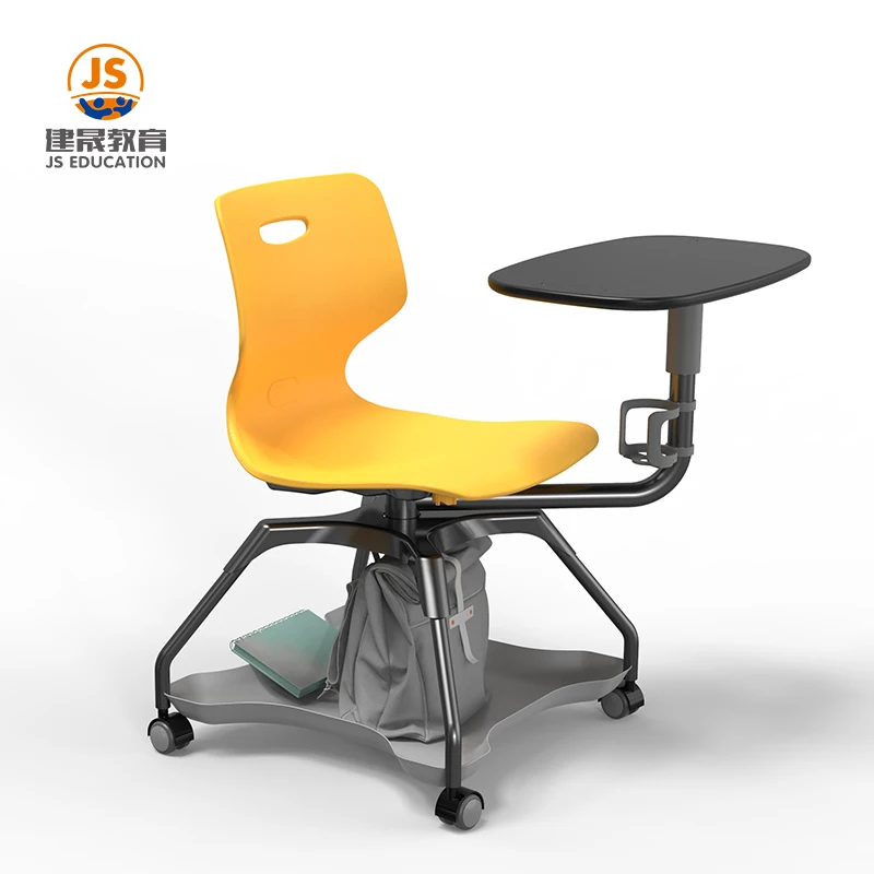New ergonomic design metal PP seat school plastic student plastic writing chair