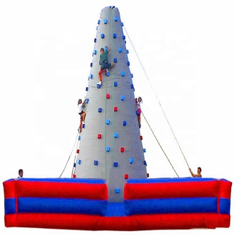 5*5*5m Inflatable Rock Climbing Wall Funny Inflatable Bouncer With Rope Inflatable Climber Bouncy Game
