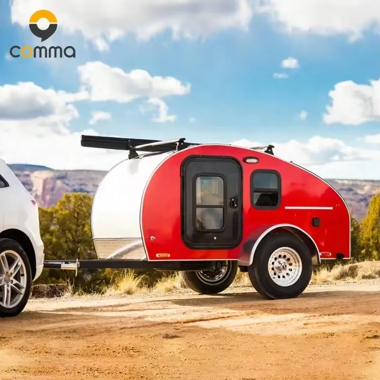 Durable Aerodynamically Designed Australian Standard Aluminium Fiberglass Reinforced Travel Camper Trailer with Torsion Axle