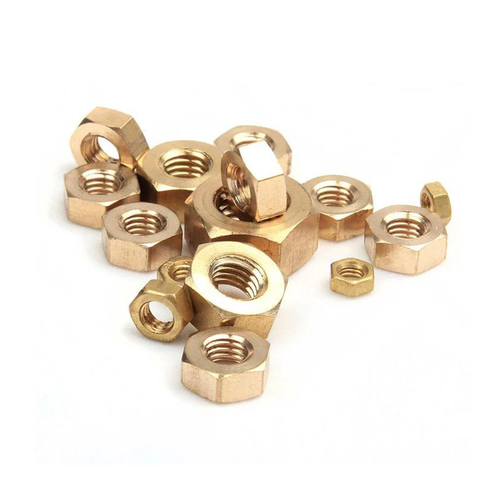 Custom High Quality Fasteners DIN 555 934 12mm Tuercas Manufacture M5 Brass Hex Nut