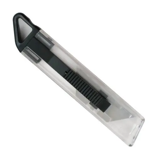 Cheap price plastic transparent retractable utility knife mini opener box cutter utility paper cutter knife