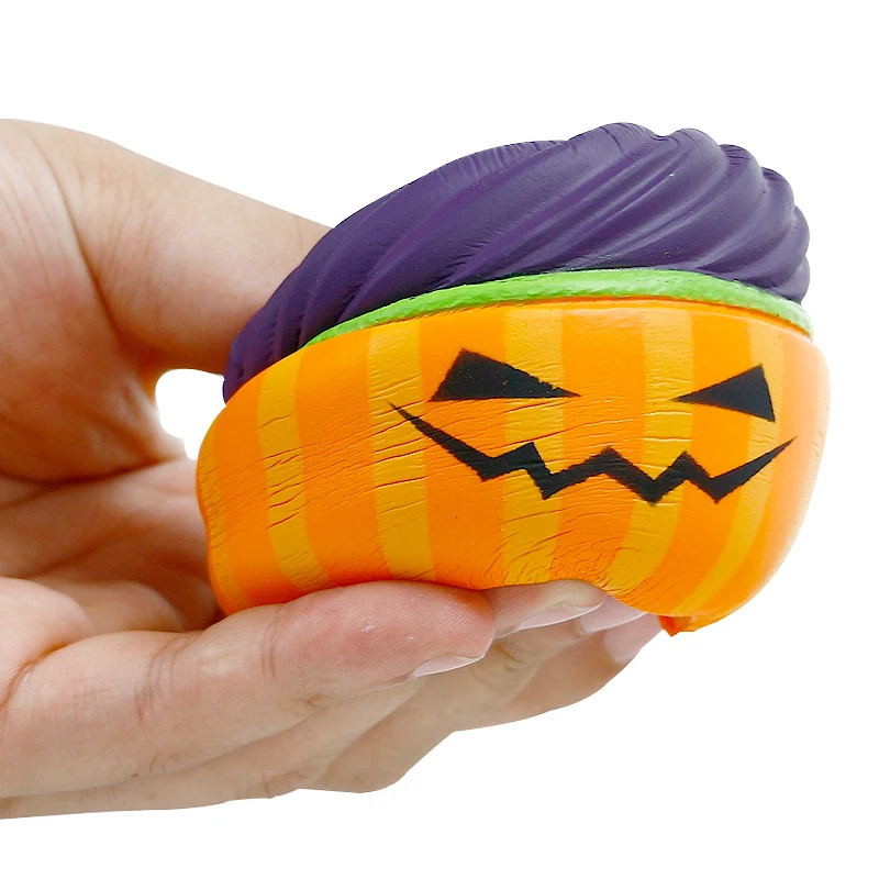 decoration hot sale new design PU squishy toys customized soft pu foam slow rising Halloween festival gifts pumpkin