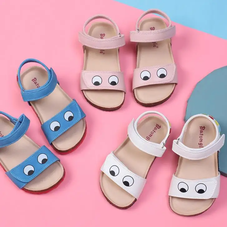 Модные новые туфли для девочек мультяшная деревянная мягкая подошва пряжка Высококачественная детская