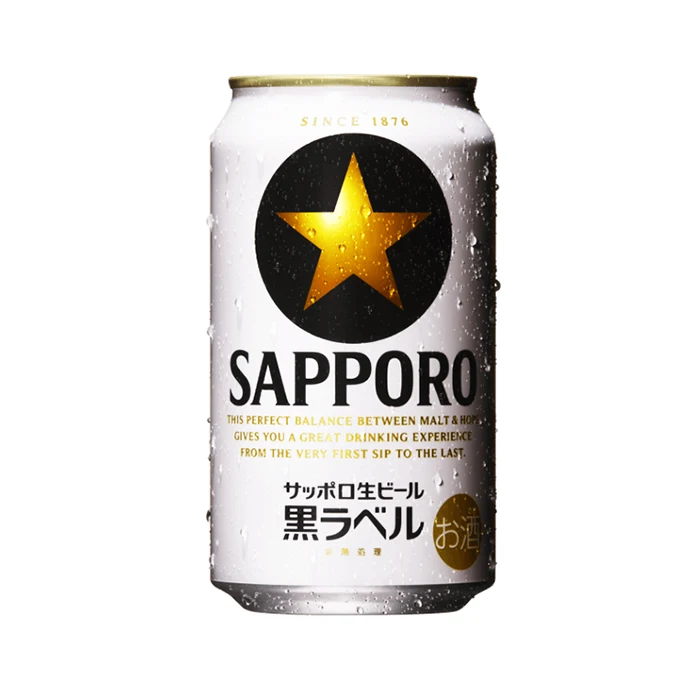 Пивной спиртовой напиток Sapporo, пивоварня 350 мл, алкогольные напитки