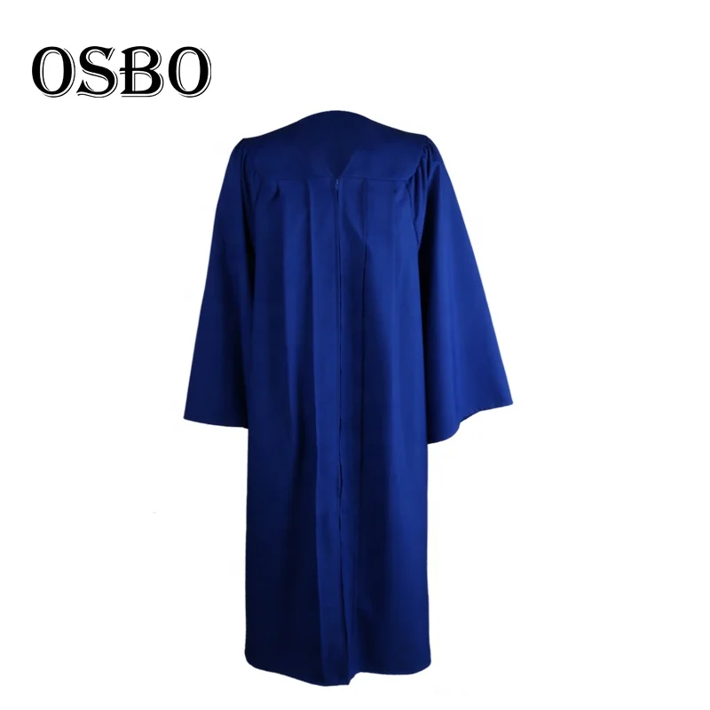 Wholesale  cheap royal blue  adult academic  college high school  matte graduation gown choir robe church robe